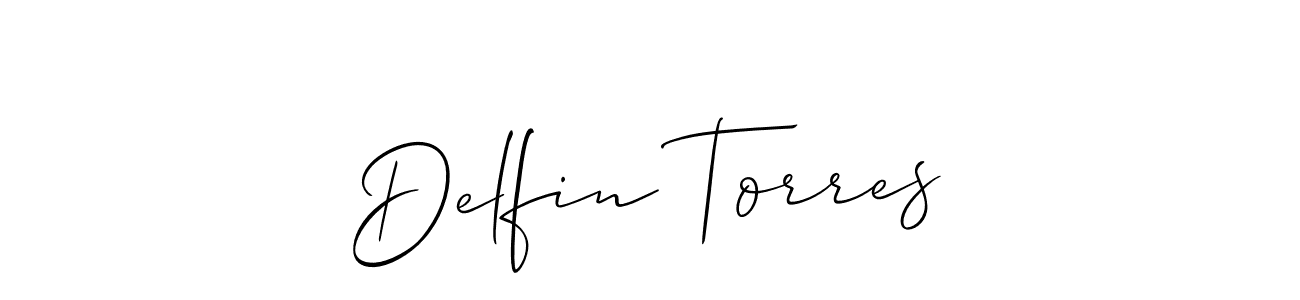 Design your own signature with our free online signature maker. With this signature software, you can create a handwritten (Allison_Script) signature for name Delfin Torres. Delfin Torres signature style 2 images and pictures png