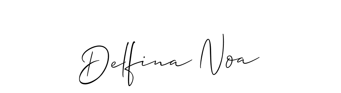You should practise on your own different ways (Allison_Script) to write your name (Delfina Noa) in signature. don't let someone else do it for you. Delfina Noa signature style 2 images and pictures png
