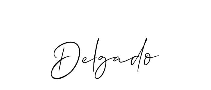 How to make Delgado signature? Allison_Script is a professional autograph style. Create handwritten signature for Delgado name. Delgado signature style 2 images and pictures png