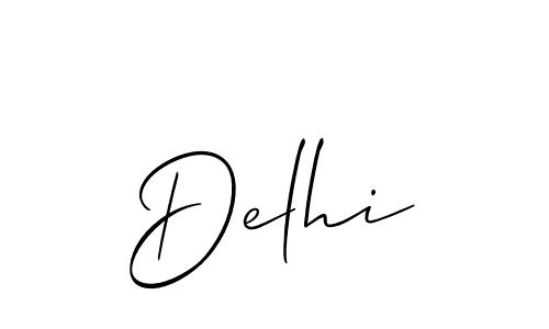 Create a beautiful signature design for name Delhi. With this signature (Allison_Script) fonts, you can make a handwritten signature for free. Delhi signature style 2 images and pictures png