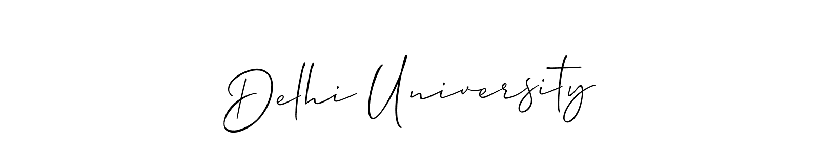 if you are searching for the best signature style for your name Delhi University. so please give up your signature search. here we have designed multiple signature styles  using Allison_Script. Delhi University signature style 2 images and pictures png