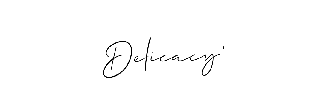 How to make Delicacy’ name signature. Use Allison_Script style for creating short signs online. This is the latest handwritten sign. Delicacy’ signature style 2 images and pictures png