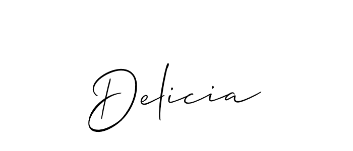 Make a beautiful signature design for name Delicia. Use this online signature maker to create a handwritten signature for free. Delicia signature style 2 images and pictures png