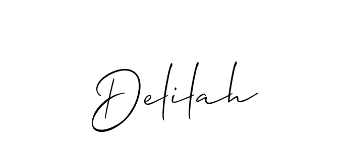 Design your own signature with our free online signature maker. With this signature software, you can create a handwritten (Allison_Script) signature for name Delilah. Delilah signature style 2 images and pictures png