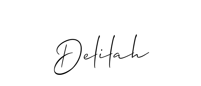 Design your own signature with our free online signature maker. With this signature software, you can create a handwritten (Allison_Script) signature for name Delilah. Delilah signature style 2 images and pictures png