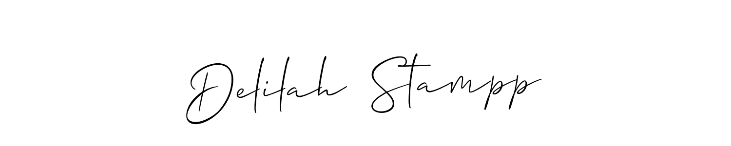 You can use this online signature creator to create a handwritten signature for the name Delilah  Stampp. This is the best online autograph maker. Delilah  Stampp signature style 2 images and pictures png