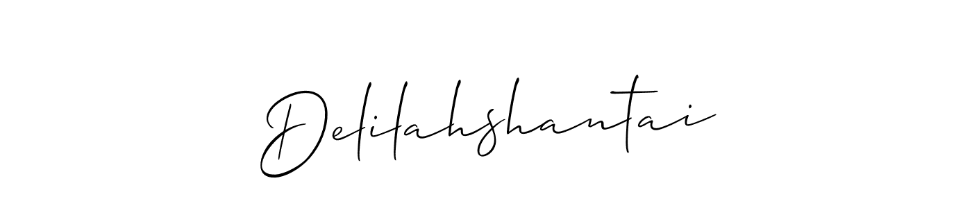 Use a signature maker to create a handwritten signature online. With this signature software, you can design (Allison_Script) your own signature for name Delilahshantai. Delilahshantai signature style 2 images and pictures png