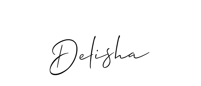 Also we have Delisha name is the best signature style. Create professional handwritten signature collection using Allison_Script autograph style. Delisha signature style 2 images and pictures png