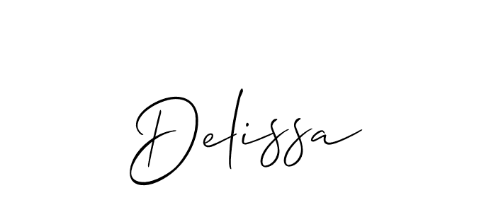 if you are searching for the best signature style for your name Delissa. so please give up your signature search. here we have designed multiple signature styles  using Allison_Script. Delissa signature style 2 images and pictures png