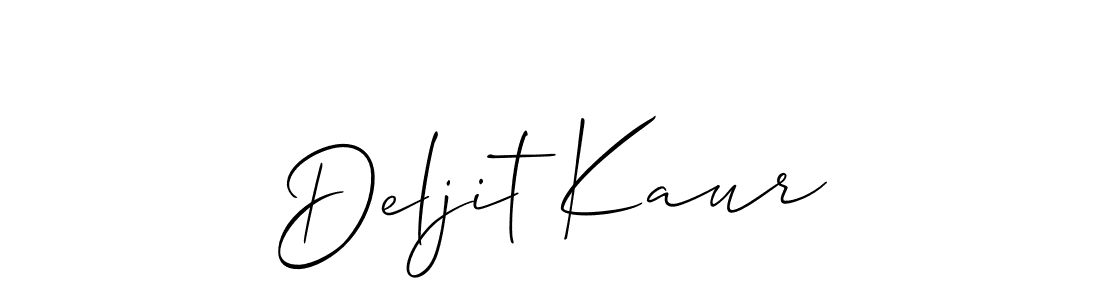 Also we have Deljit Kaur name is the best signature style. Create professional handwritten signature collection using Allison_Script autograph style. Deljit Kaur signature style 2 images and pictures png