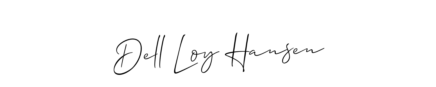 if you are searching for the best signature style for your name Dell Loy Hansen. so please give up your signature search. here we have designed multiple signature styles  using Allison_Script. Dell Loy Hansen signature style 2 images and pictures png