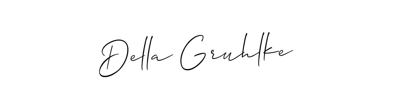 Also we have Della Gruhlke name is the best signature style. Create professional handwritten signature collection using Allison_Script autograph style. Della Gruhlke signature style 2 images and pictures png