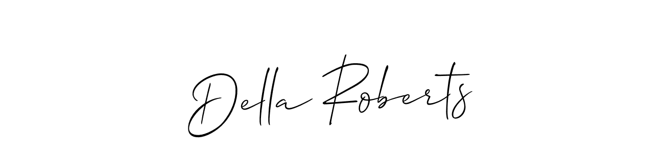 Make a beautiful signature design for name Della Roberts. With this signature (Allison_Script) style, you can create a handwritten signature for free. Della Roberts signature style 2 images and pictures png