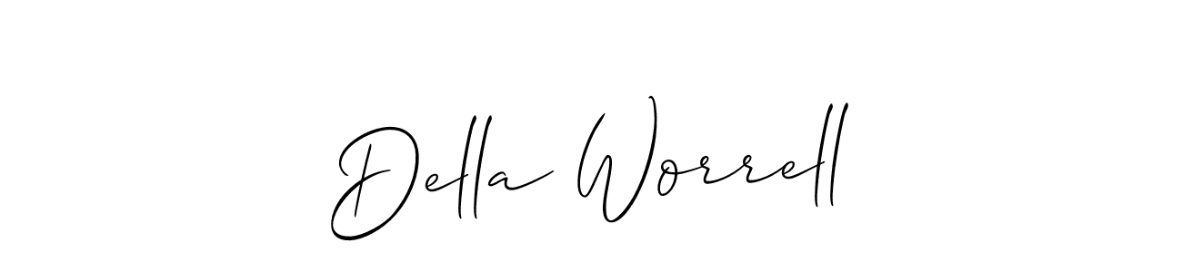 How to make Della Worrell name signature. Use Allison_Script style for creating short signs online. This is the latest handwritten sign. Della Worrell signature style 2 images and pictures png
