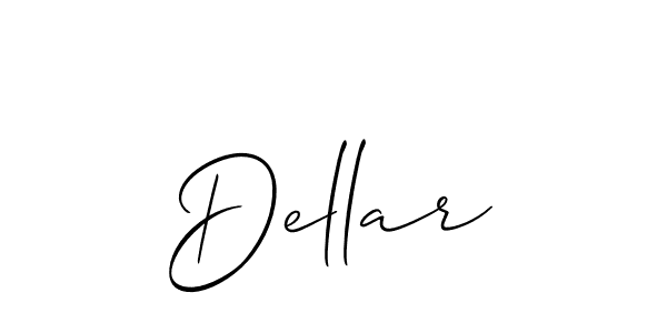 How to make Dellar name signature. Use Allison_Script style for creating short signs online. This is the latest handwritten sign. Dellar signature style 2 images and pictures png