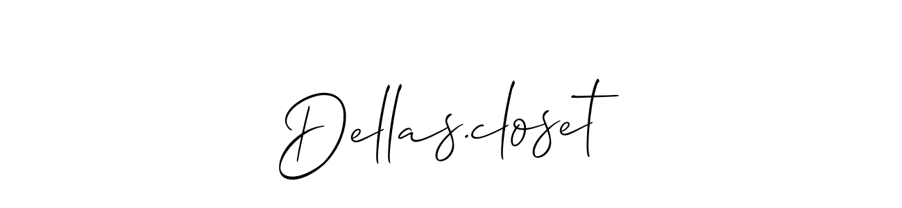 Also we have Dellas.closet name is the best signature style. Create professional handwritten signature collection using Allison_Script autograph style. Dellas.closet signature style 2 images and pictures png