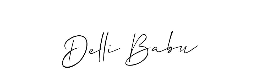 Use a signature maker to create a handwritten signature online. With this signature software, you can design (Allison_Script) your own signature for name Delli Babu. Delli Babu signature style 2 images and pictures png