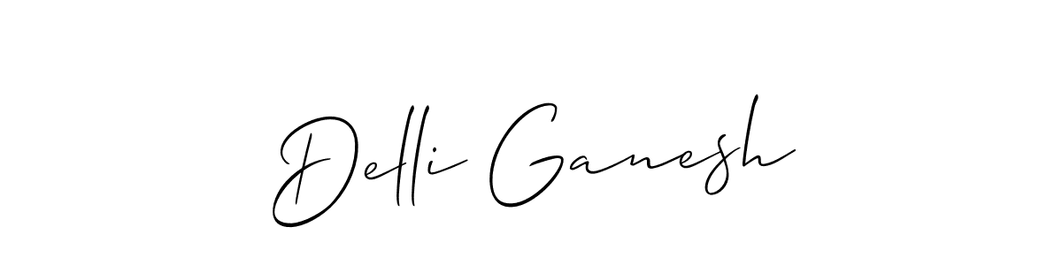 Allison_Script is a professional signature style that is perfect for those who want to add a touch of class to their signature. It is also a great choice for those who want to make their signature more unique. Get Delli Ganesh name to fancy signature for free. Delli Ganesh signature style 2 images and pictures png