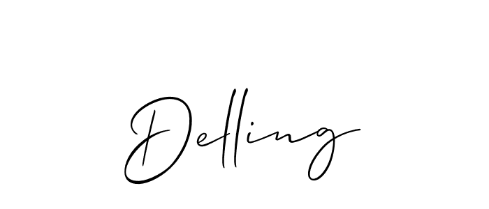 Design your own signature with our free online signature maker. With this signature software, you can create a handwritten (Allison_Script) signature for name Delling. Delling signature style 2 images and pictures png