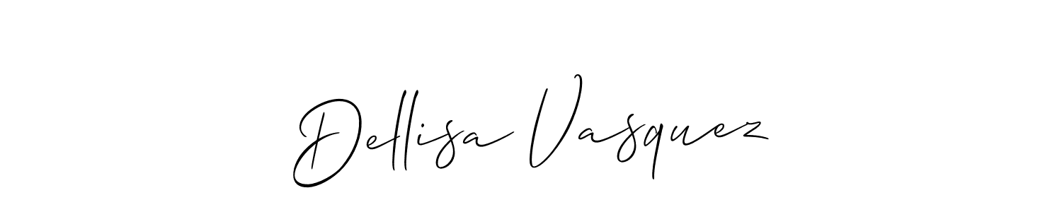 Make a short Dellisa Vasquez signature style. Manage your documents anywhere anytime using Allison_Script. Create and add eSignatures, submit forms, share and send files easily. Dellisa Vasquez signature style 2 images and pictures png