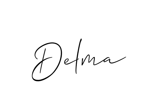 How to make Delma name signature. Use Allison_Script style for creating short signs online. This is the latest handwritten sign. Delma signature style 2 images and pictures png