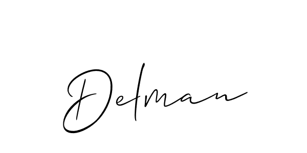 You should practise on your own different ways (Allison_Script) to write your name (Delman) in signature. don't let someone else do it for you. Delman signature style 2 images and pictures png