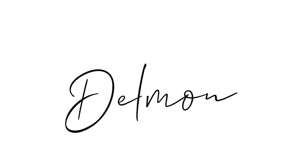 How to make Delmon name signature. Use Allison_Script style for creating short signs online. This is the latest handwritten sign. Delmon signature style 2 images and pictures png