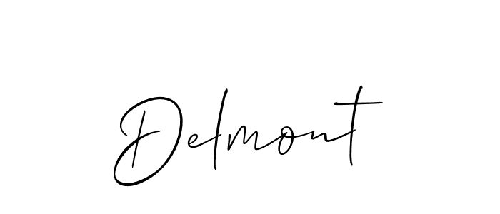 Allison_Script is a professional signature style that is perfect for those who want to add a touch of class to their signature. It is also a great choice for those who want to make their signature more unique. Get Delmont name to fancy signature for free. Delmont signature style 2 images and pictures png
