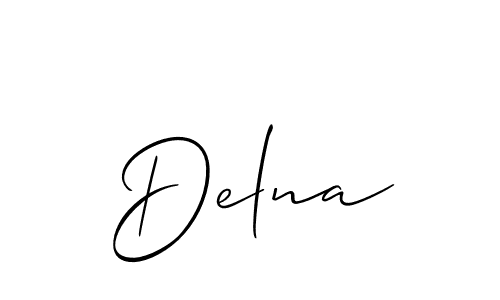 It looks lik you need a new signature style for name Delna. Design unique handwritten (Allison_Script) signature with our free signature maker in just a few clicks. Delna signature style 2 images and pictures png