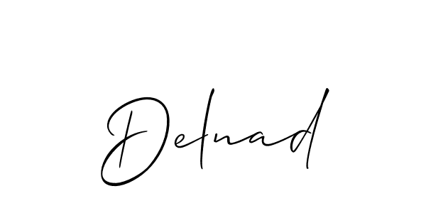 Similarly Allison_Script is the best handwritten signature design. Signature creator online .You can use it as an online autograph creator for name Delnad. Delnad signature style 2 images and pictures png