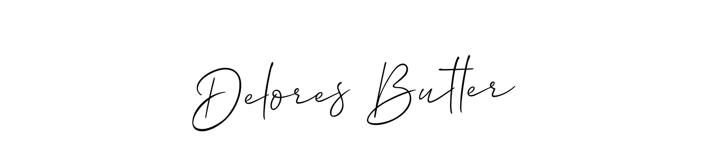 How to make Delores Butler name signature. Use Allison_Script style for creating short signs online. This is the latest handwritten sign. Delores Butler signature style 2 images and pictures png