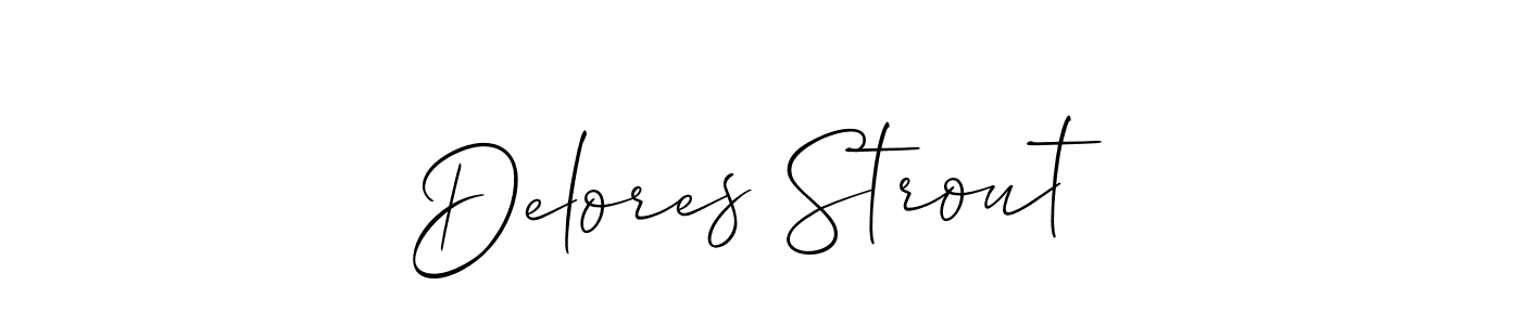 How to make Delores Strout signature? Allison_Script is a professional autograph style. Create handwritten signature for Delores Strout name. Delores Strout signature style 2 images and pictures png