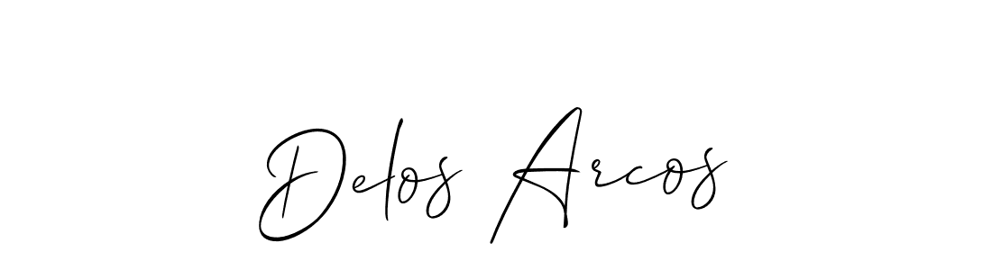 Use a signature maker to create a handwritten signature online. With this signature software, you can design (Allison_Script) your own signature for name Delos Arcos. Delos Arcos signature style 2 images and pictures png