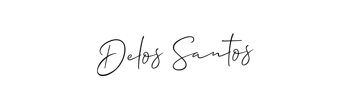 How to Draw Delos Santos signature style? Allison_Script is a latest design signature styles for name Delos Santos. Delos Santos signature style 2 images and pictures png