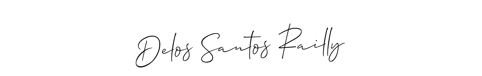 if you are searching for the best signature style for your name Delos Santos Railly. so please give up your signature search. here we have designed multiple signature styles  using Allison_Script. Delos Santos Railly signature style 2 images and pictures png