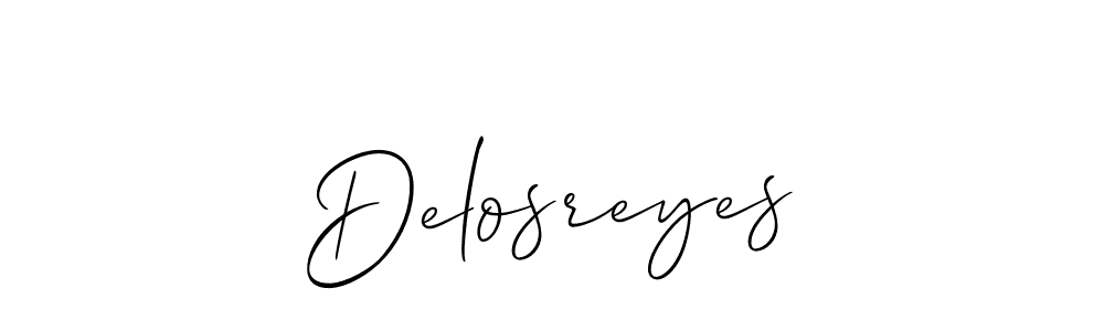 Design your own signature with our free online signature maker. With this signature software, you can create a handwritten (Allison_Script) signature for name Delosreyes. Delosreyes signature style 2 images and pictures png