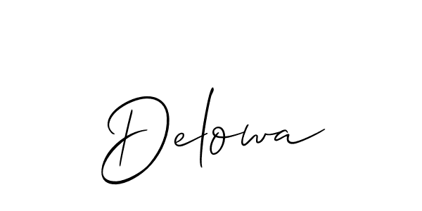 Also we have Delowa name is the best signature style. Create professional handwritten signature collection using Allison_Script autograph style. Delowa signature style 2 images and pictures png