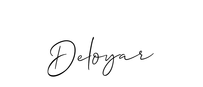 How to make Deloyar name signature. Use Allison_Script style for creating short signs online. This is the latest handwritten sign. Deloyar signature style 2 images and pictures png