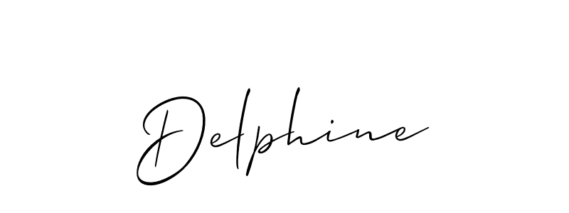 How to make Delphine signature? Allison_Script is a professional autograph style. Create handwritten signature for Delphine name. Delphine signature style 2 images and pictures png