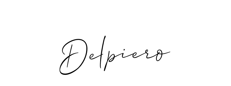 Create a beautiful signature design for name Delpiero. With this signature (Allison_Script) fonts, you can make a handwritten signature for free. Delpiero signature style 2 images and pictures png