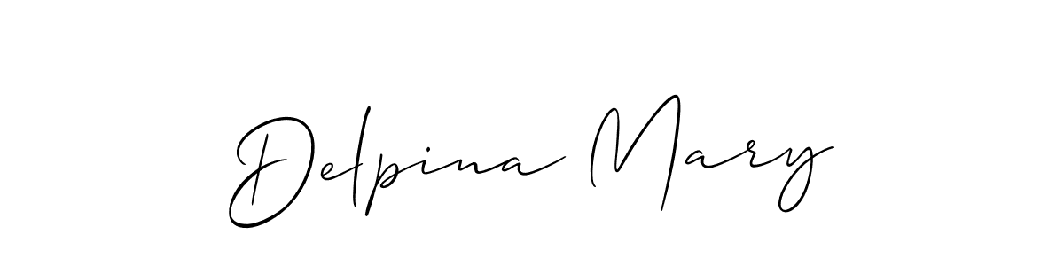 It looks lik you need a new signature style for name Delpina Mary. Design unique handwritten (Allison_Script) signature with our free signature maker in just a few clicks. Delpina Mary signature style 2 images and pictures png