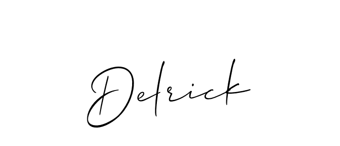 Create a beautiful signature design for name Delrick. With this signature (Allison_Script) fonts, you can make a handwritten signature for free. Delrick signature style 2 images and pictures png