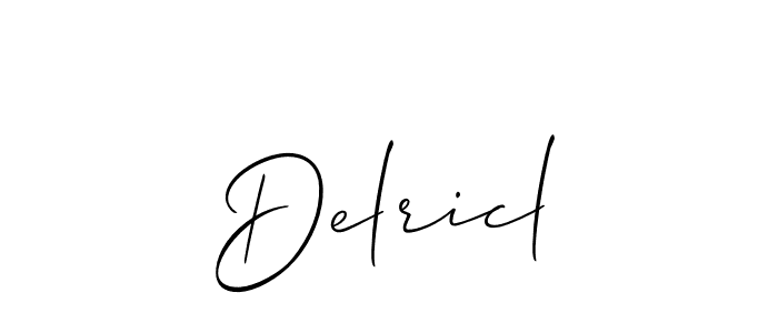 How to make Delricl name signature. Use Allison_Script style for creating short signs online. This is the latest handwritten sign. Delricl signature style 2 images and pictures png