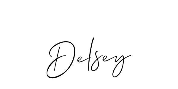 Create a beautiful signature design for name Delsey. With this signature (Allison_Script) fonts, you can make a handwritten signature for free. Delsey signature style 2 images and pictures png