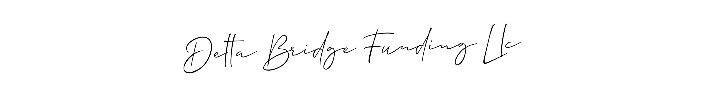 Make a beautiful signature design for name Delta Bridge Funding Llc. Use this online signature maker to create a handwritten signature for free. Delta Bridge Funding Llc signature style 2 images and pictures png