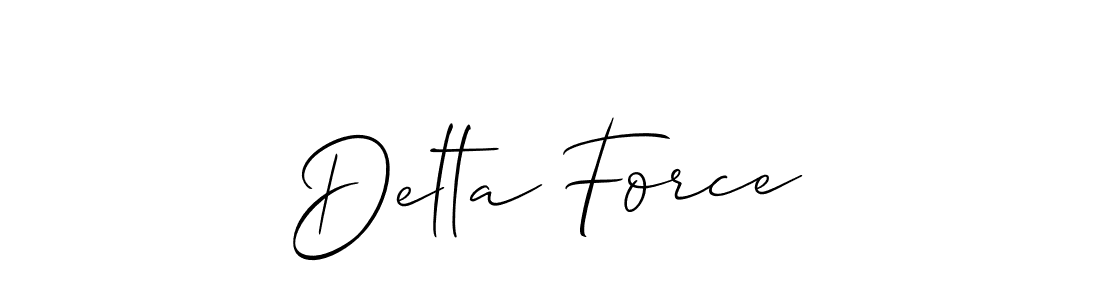 How to make Delta Force signature? Allison_Script is a professional autograph style. Create handwritten signature for Delta Force name. Delta Force signature style 2 images and pictures png