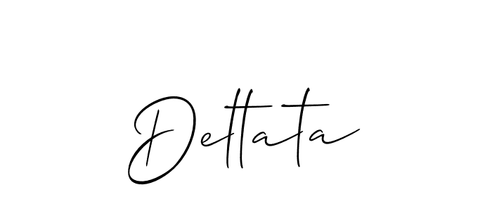 Make a short Deltata signature style. Manage your documents anywhere anytime using Allison_Script. Create and add eSignatures, submit forms, share and send files easily. Deltata signature style 2 images and pictures png