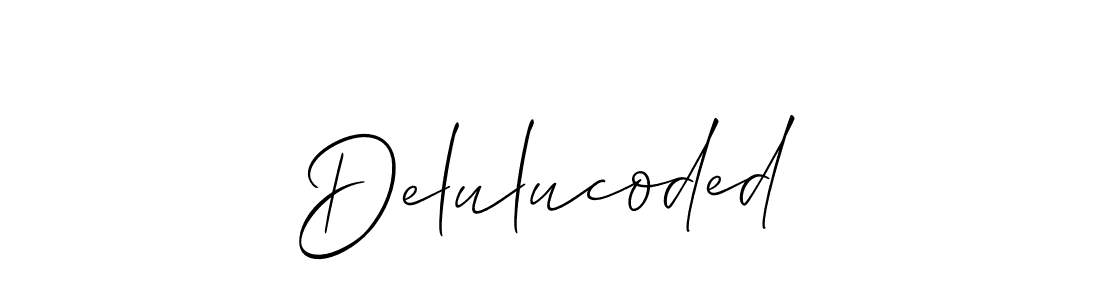 Make a beautiful signature design for name Delulucoded. With this signature (Allison_Script) style, you can create a handwritten signature for free. Delulucoded signature style 2 images and pictures png