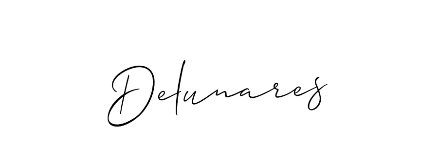 How to make Delunares signature? Allison_Script is a professional autograph style. Create handwritten signature for Delunares name. Delunares signature style 2 images and pictures png