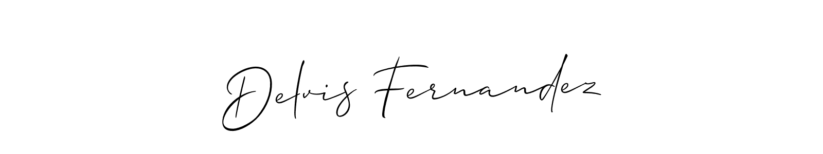 You should practise on your own different ways (Allison_Script) to write your name (Delvis Fernandez) in signature. don't let someone else do it for you. Delvis Fernandez signature style 2 images and pictures png